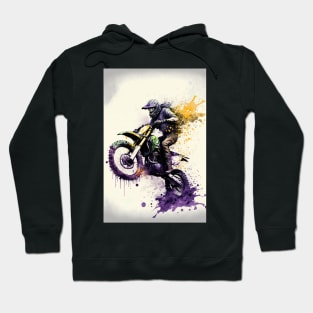 Dirt Bike Paint Splash Style Hoodie